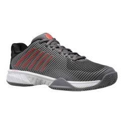 K-Swiss Hypercourt Express 2 Men CLAY COURT, Gray/Blk/Red -Prince Shop 06614052b 05646.1654110183