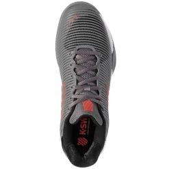 K-Swiss Hypercourt Express 2 Men CLAY COURT, Gray/Blk/Red -Prince Shop 06614052c 21640.1654110183