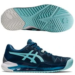 Asics Gel-Resolution 8 Women's Tennis Shoes Light Indigo/Clear Blue