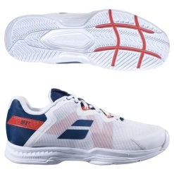 Babolat SFX3 All Court Men's, White/Estate Blue (WIDE FIT)