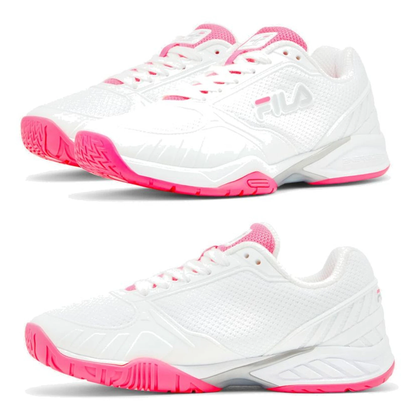 Fila Volley Zone Ladies, White/Pink For Pickleball / Tennis / Paddle 2022 (RUNS WIDE) 2 Fila Volley Zone Ladies, White/Pink For Pickleball / Tennis / Paddle 2022 (RUNS WIDE) - Image 2