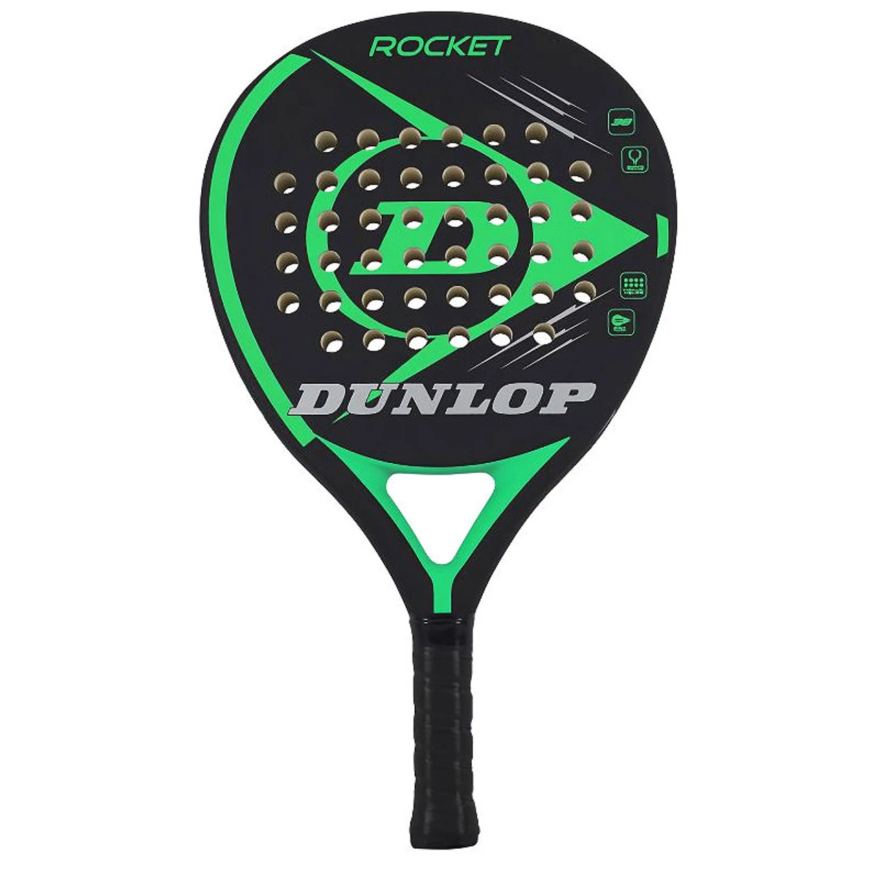 Dunlop Rocket Green POP Tennis Paddle / Padel Paddle 2 Dunlop Rocket Green POP Tennis Paddle / Padel Paddle - Image 2