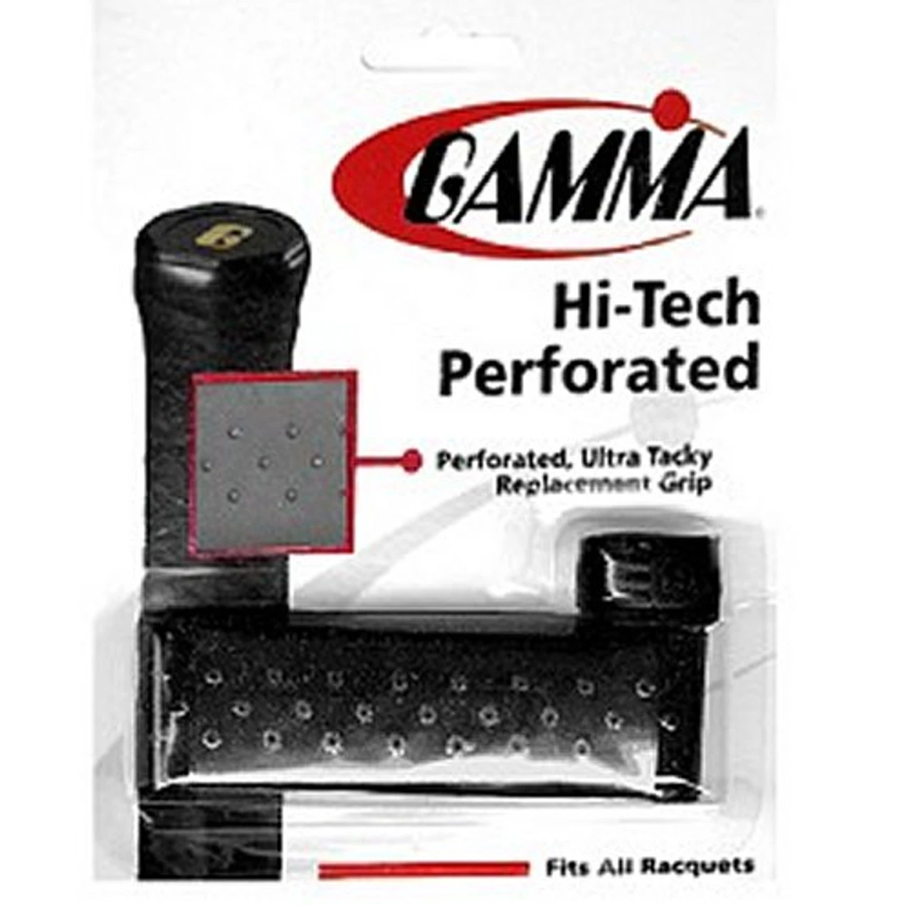 Gamma Hi-Tech Perforated Grip, Black 1 Gamma Hi-Tech Perforated Grip, Black