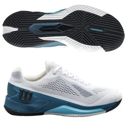 Wilson Rush Pro 4.0 Men, Wht/Gray/Blue