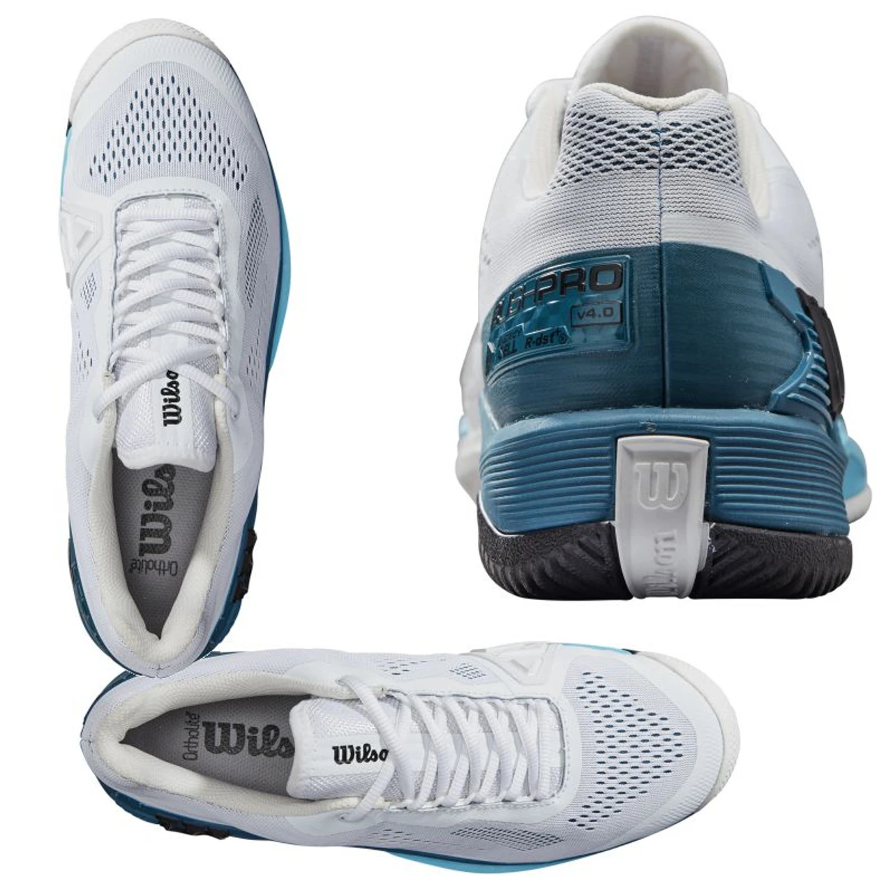 Wilson Rush Pro 4.0 Men, Wht/Gray/Blue 3 Wilson Rush Pro 4.0 Men, Wht/Gray/Blue - Image 3