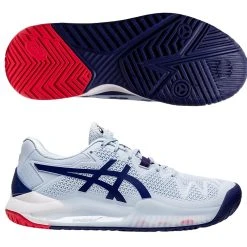 Asics Gel-Resolution 8 Women's Tennis Shoes 5 Soft Sky/Sky Blue