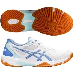 Asics Gel-Rocket 10 Women's Indoor Shoes White/Periwinkle Blue