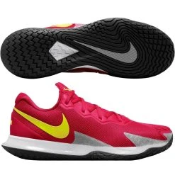 Nike Court Zoom Vapor Cage 4 Rafa Men's Tennis Shoes Mystic Hibiscus/Yellow Strike