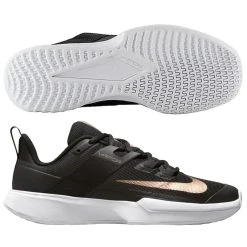 Nike - NikeCourt Vapor Lite Women's Tennis Shoes Black/Metallic Red Bronze/White
