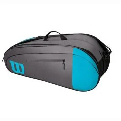 Wilson Team 6 Pack Bag, Blue/Gray